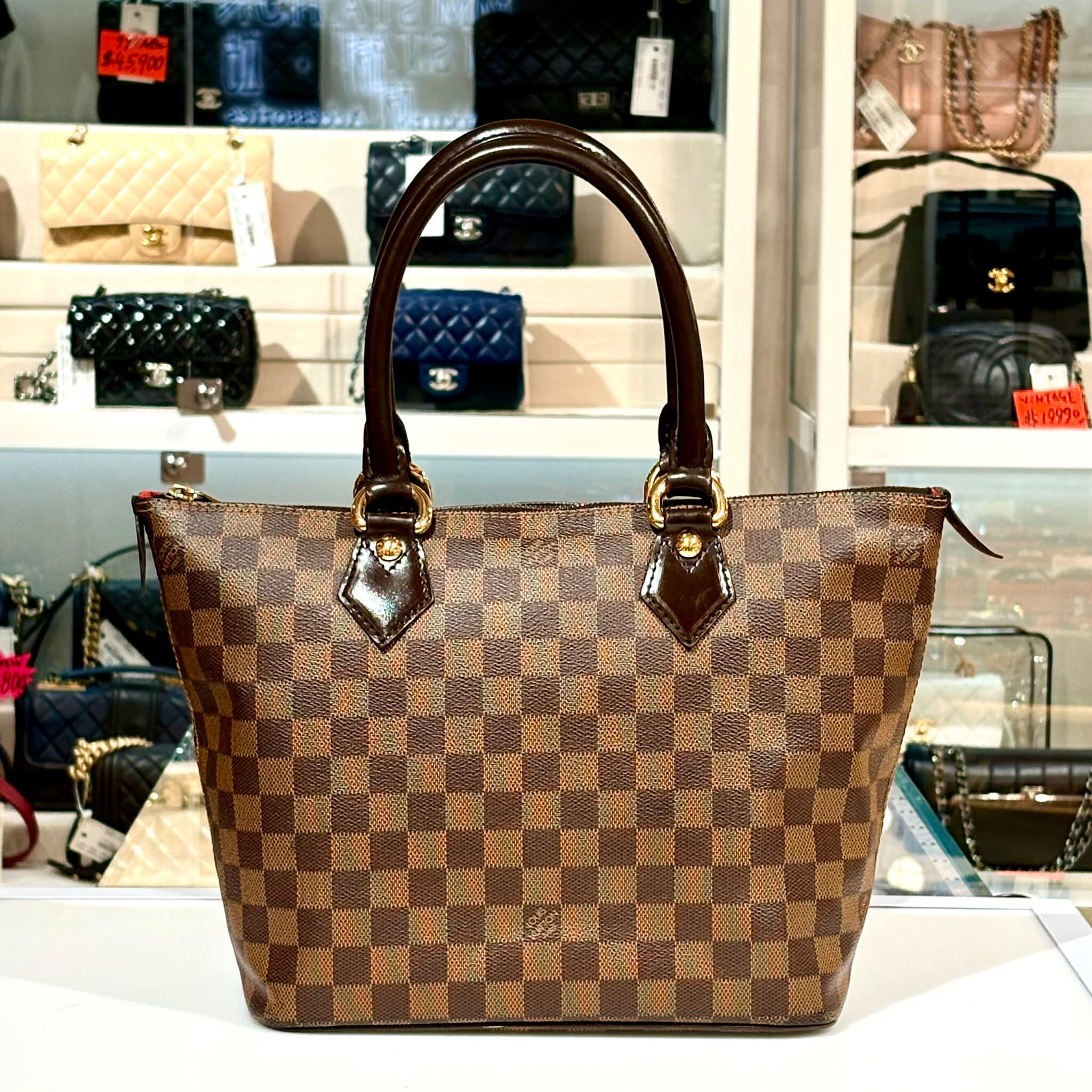 90%NEW二手LV 單肩袋 N51182 棋盘格 MM DAMIER SALEYA #香榭站正品
