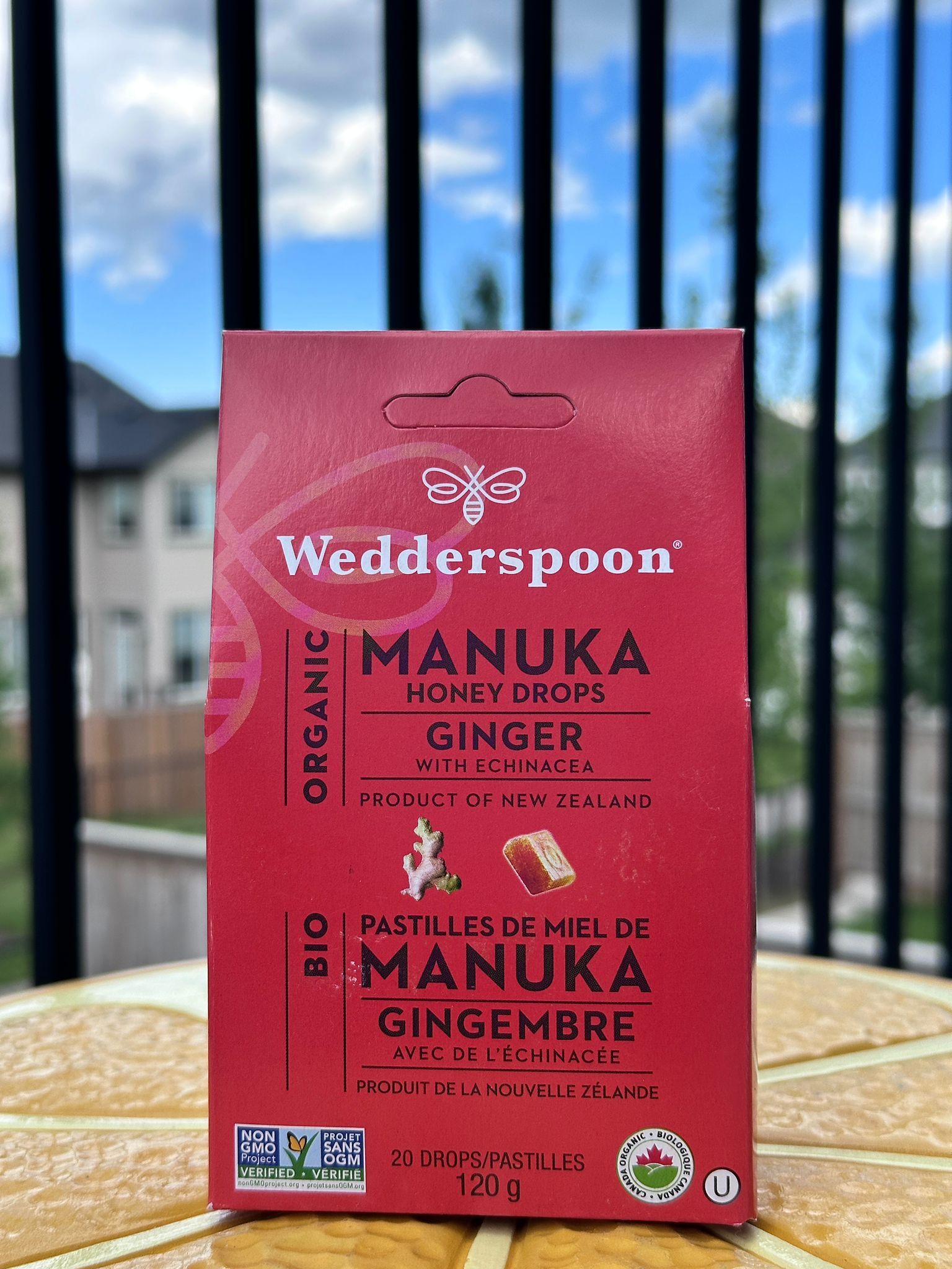 UU65 Wedderspoon 麥盧卡蜜 薑味潤喉糖 120g  **到期日: 約 2027/07
