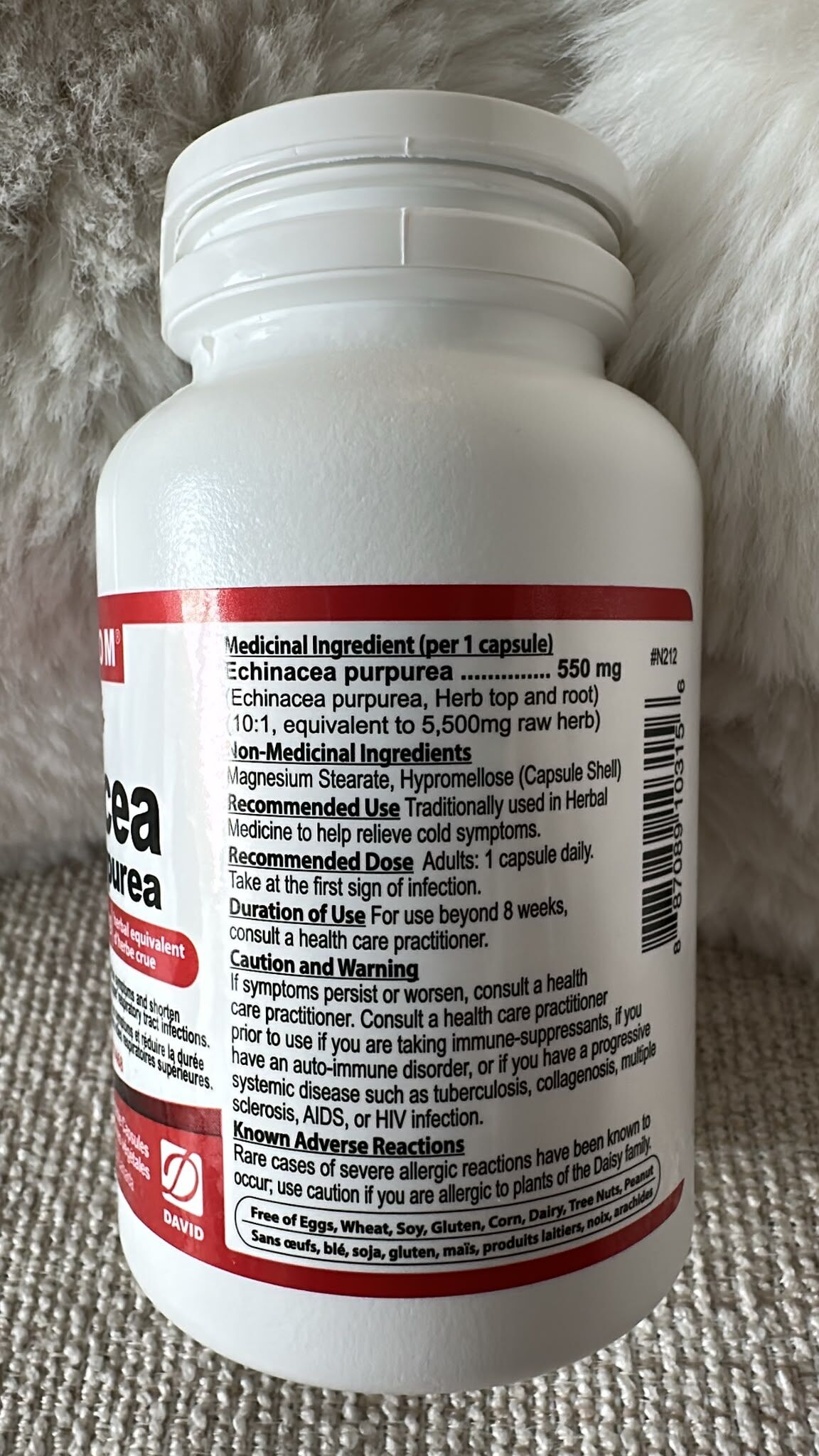 UU67 Nutridom 紫錐花精華膠囊  550mg 60粒  **到期日: 約 2028/05