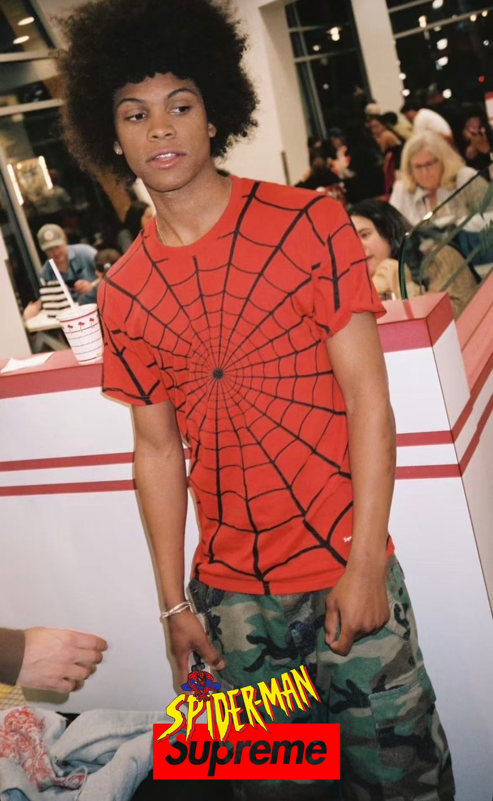 Supreme X Spiderman 蜘蛛人 聯名款 蜘蛛網 短T  兩入組 三色