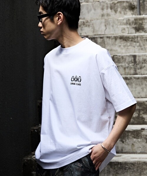 LURKING CLASS x FREAK'S STORE / Vintage-Processed Print T-Shirt