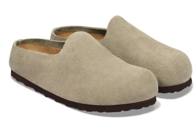 Birkenstock Amsterdam Wrapped Suede Leather Taupe | 1032516