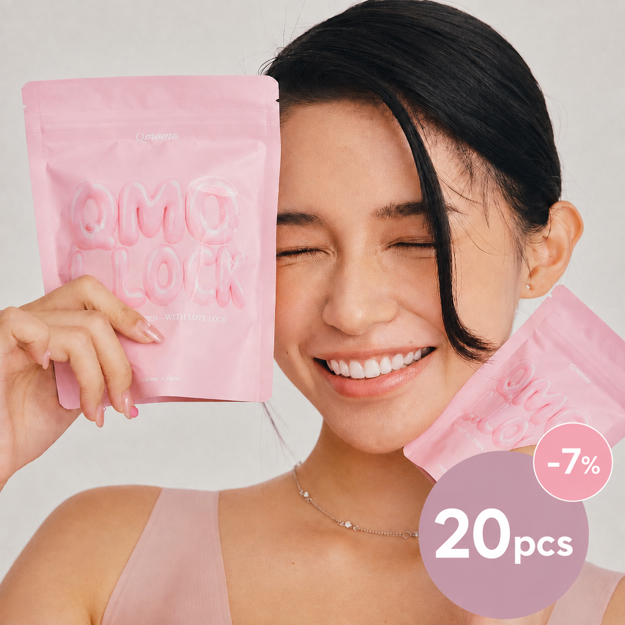 Qmomo O'dat Booty【Lubricating Love Capsule】-Rose (20pcs)