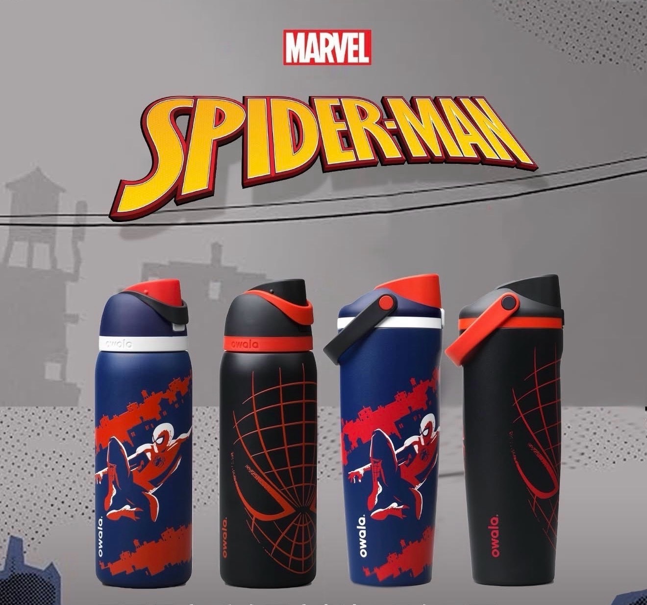 【Luxury】 Owala Spiderman FreeSip 蜘蛛人 漫威 聯名 冷水瓶 水壺 雙飲杯 30oz / 32oz