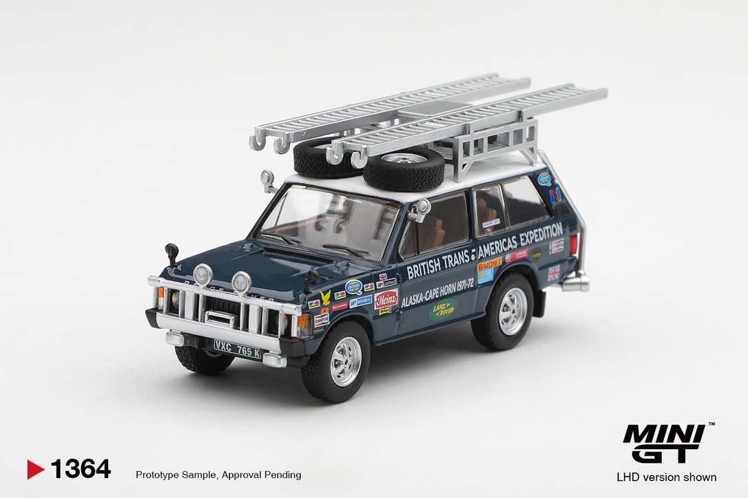 預訂Pre Order- MiniGT 1364 Range Rover 1971 British Trans-Americas Expedition