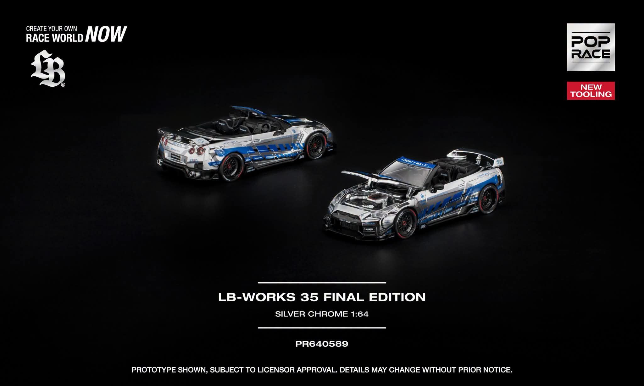 預訂PreOrder - Poprace LB-WORKS 35 FINAL EDITION SILVER CHROME NEW TOOLING PR640589