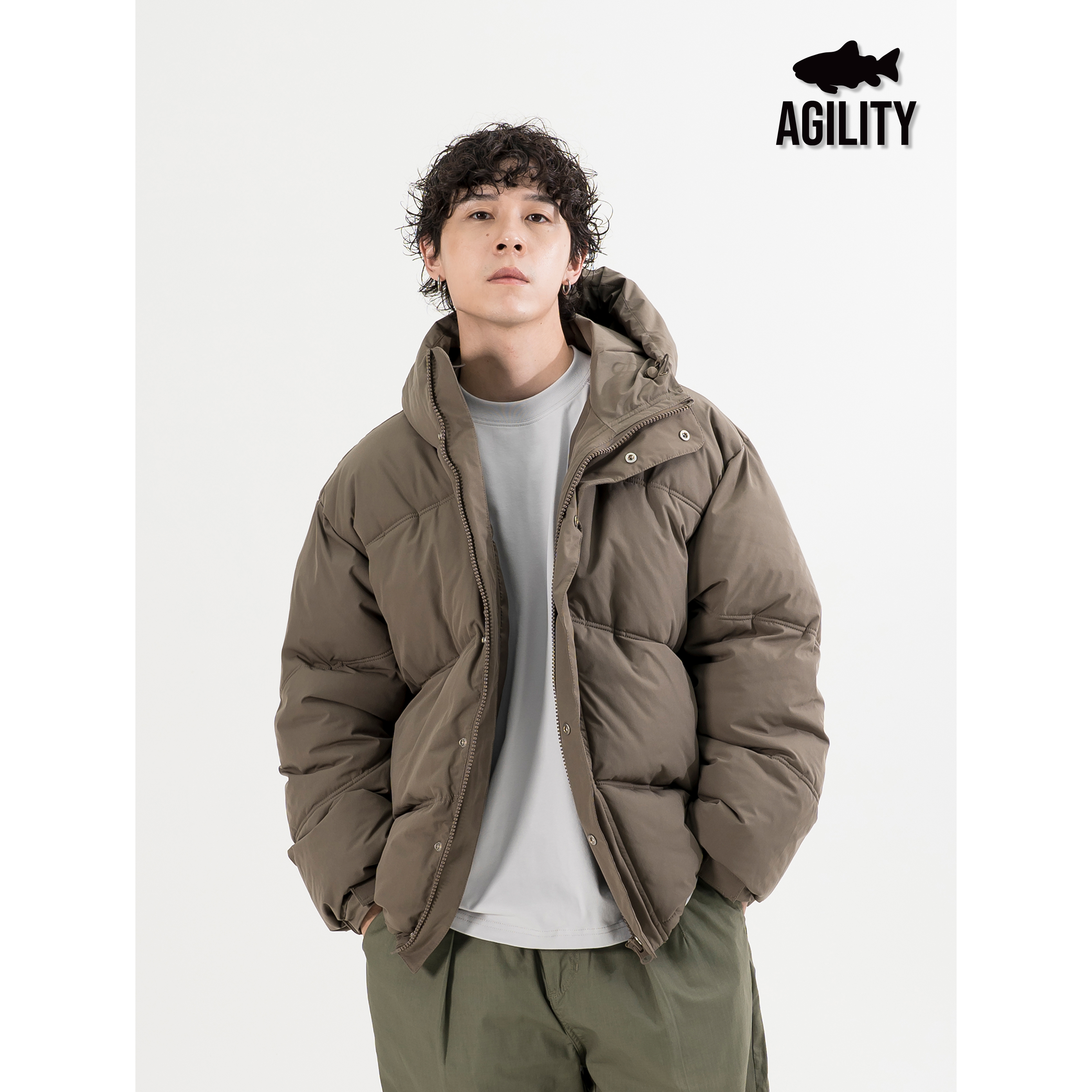 AGILITY Crop Padded Hooded Jacket 短版 連帽 鋪棉外套 [AJ188]