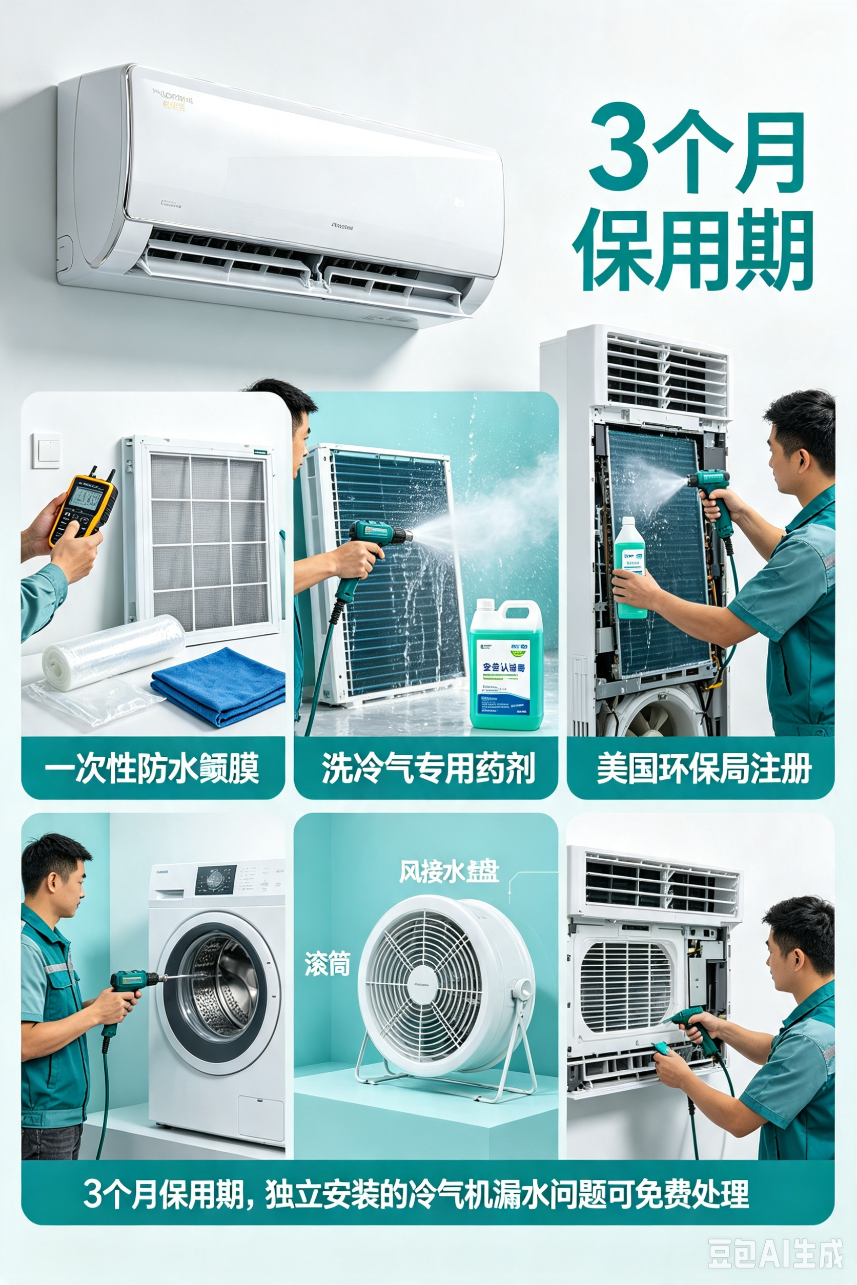 商業掛牆分體冷氣清洗 清除霉菌異味｜解決冷氣漏水｜提升製冷效果｜適合舖頭、辦公室、商鋪