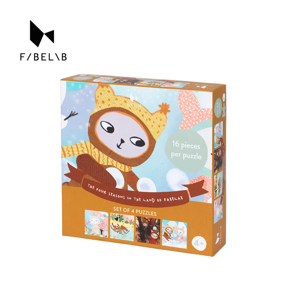 Fabelab 拼圖四入組 (四季款各16片)