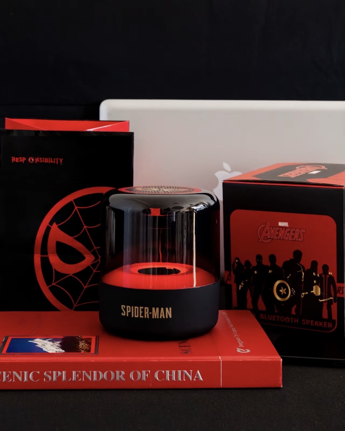 Marvel 漫威 蜘蛛人 炫彩琉璃 藍芽音響 禮盒組