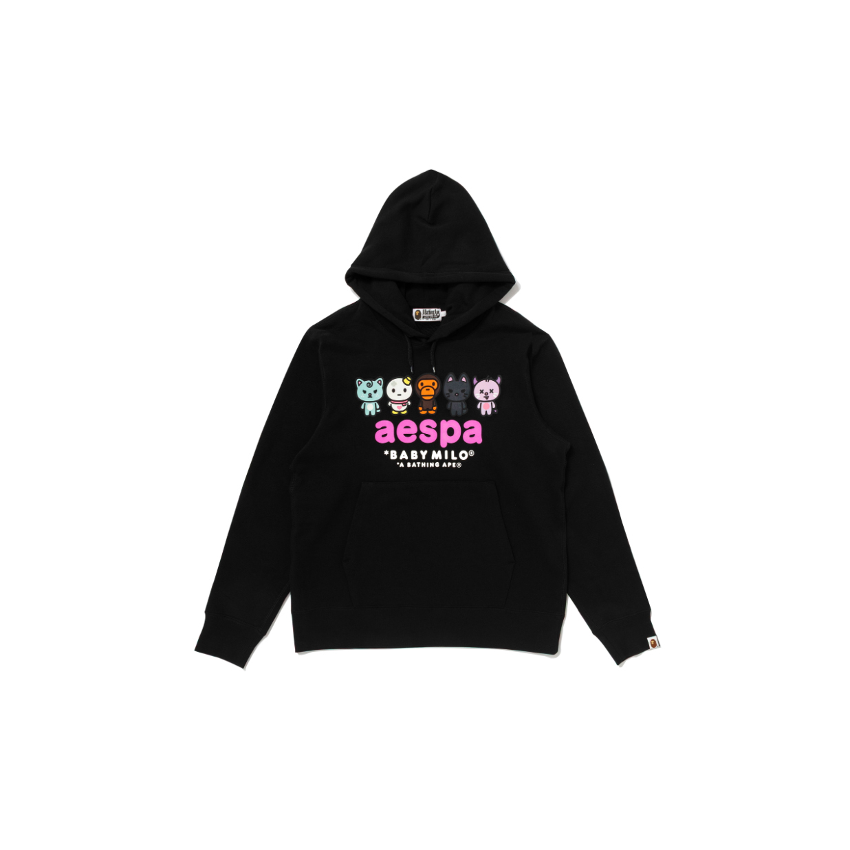 AESPA X A BATHING APE BAPE BABY MILO PULLOVER HOODIE 粉字 帽T