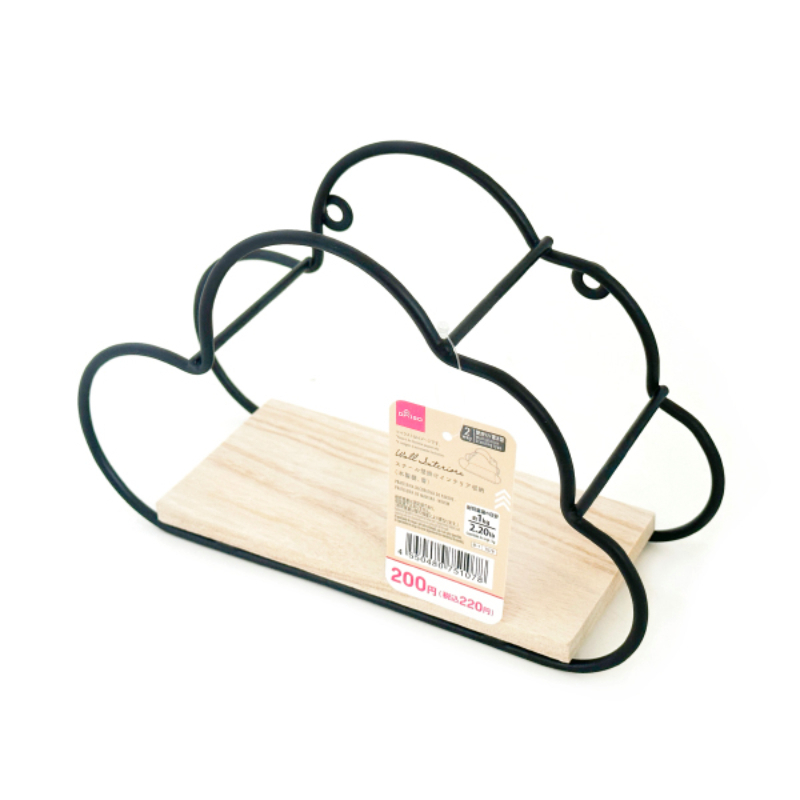 壁掛裝飾收納架/木製層板 雲朵 20×12.8×7cm