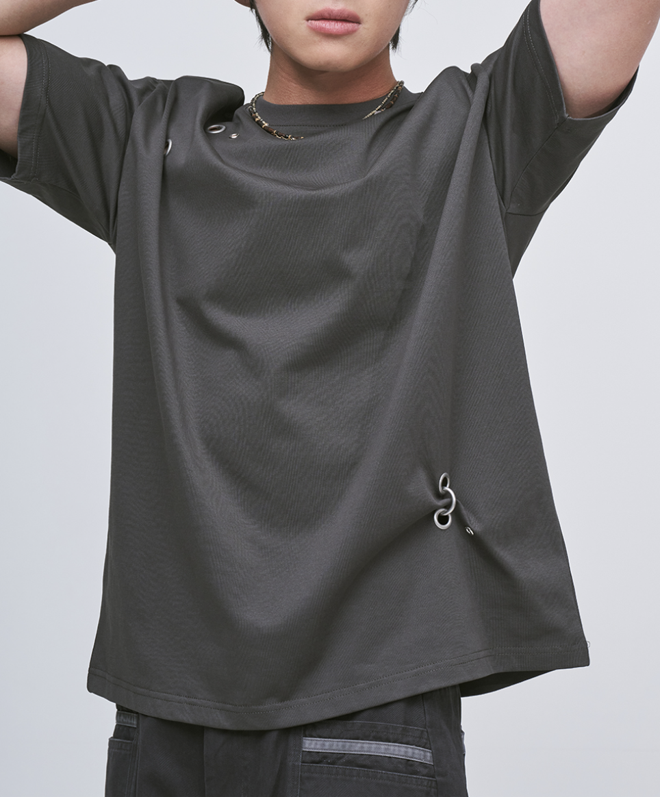 PLACESTUDIOMAN 金屬孔洞短袖 T 恤 3色