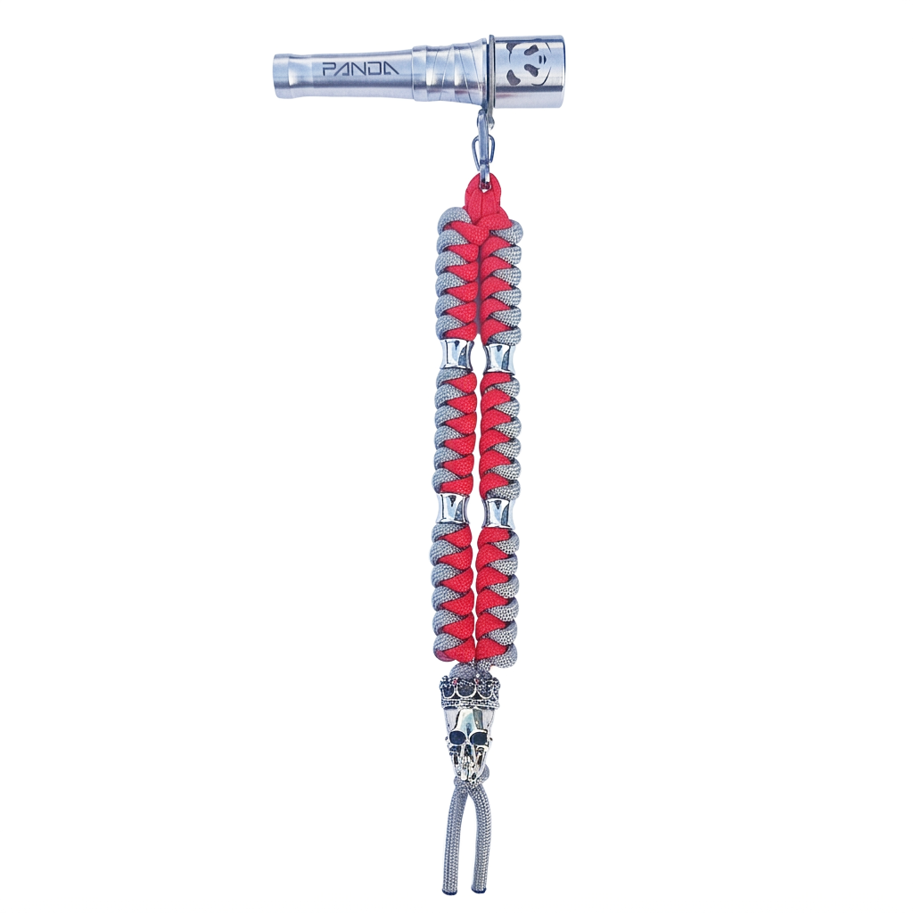 Panda Mouthtip “Skull In A Crown” - "Double" - Red+ Grey