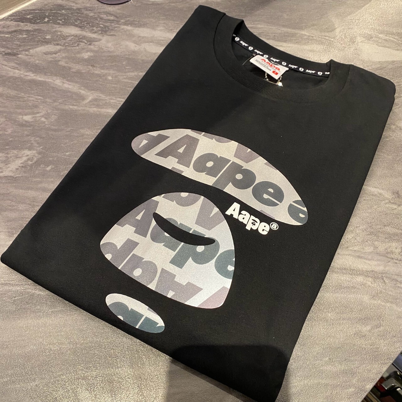 Aape 字母印花反光短T M1450XXQ