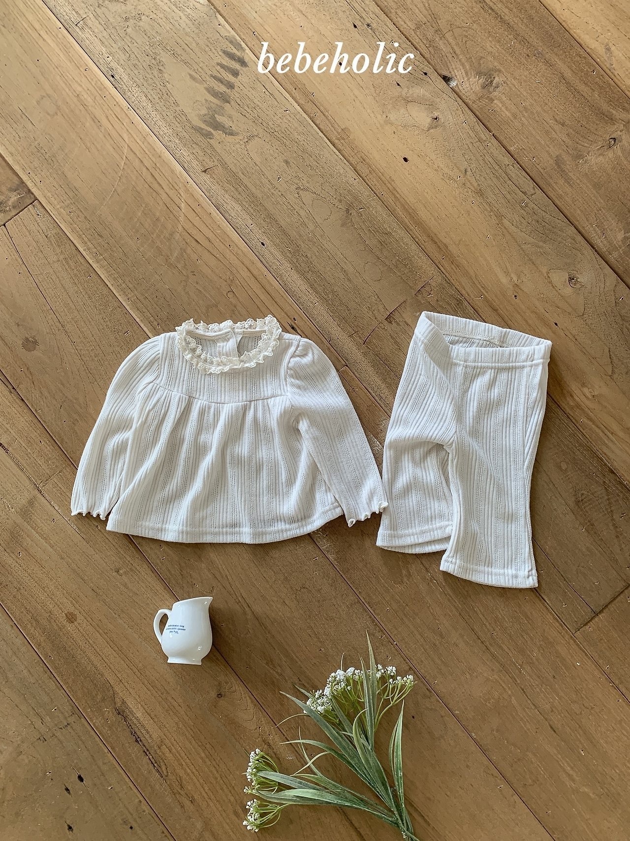 BEBE HOLIC Morning Shirring Set
