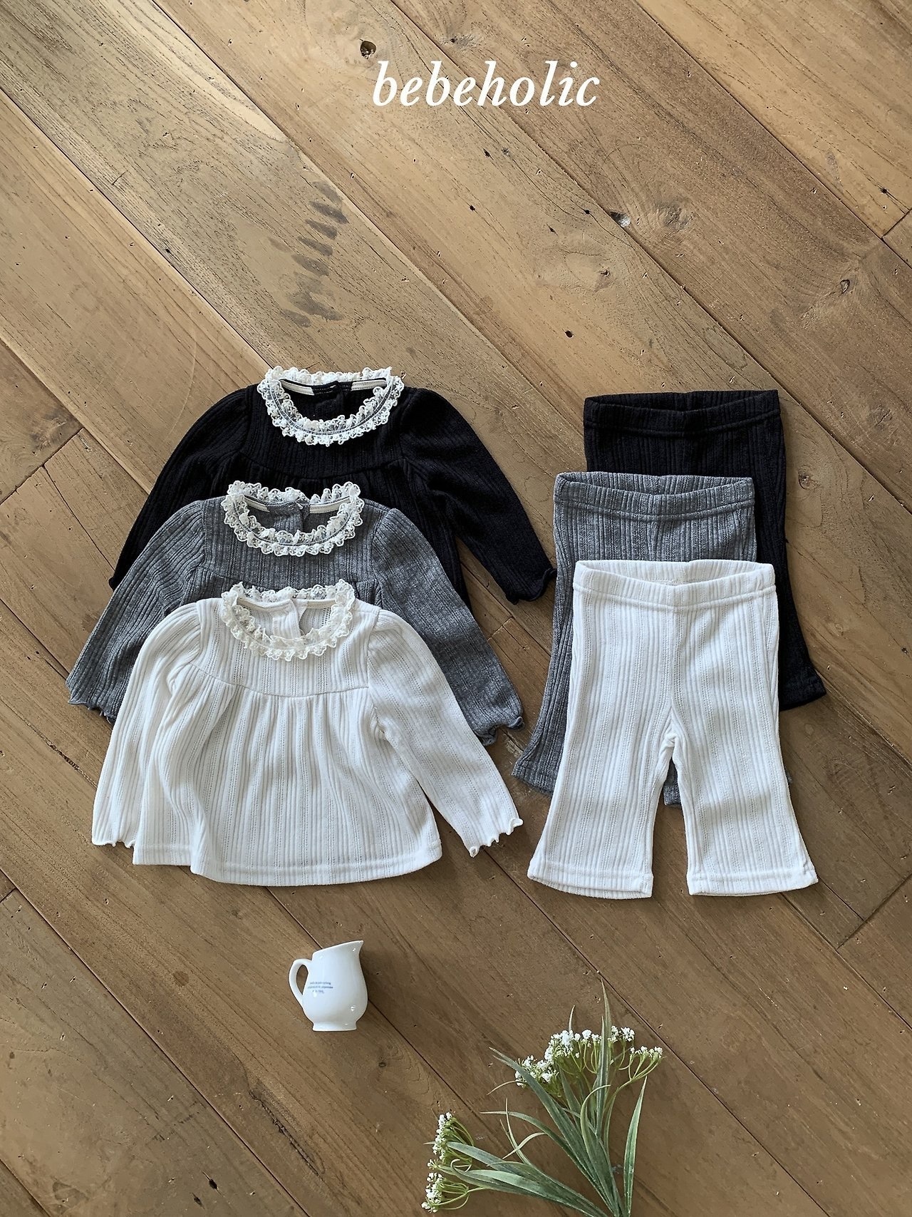 BEBE HOLIC Morning Shirring Set