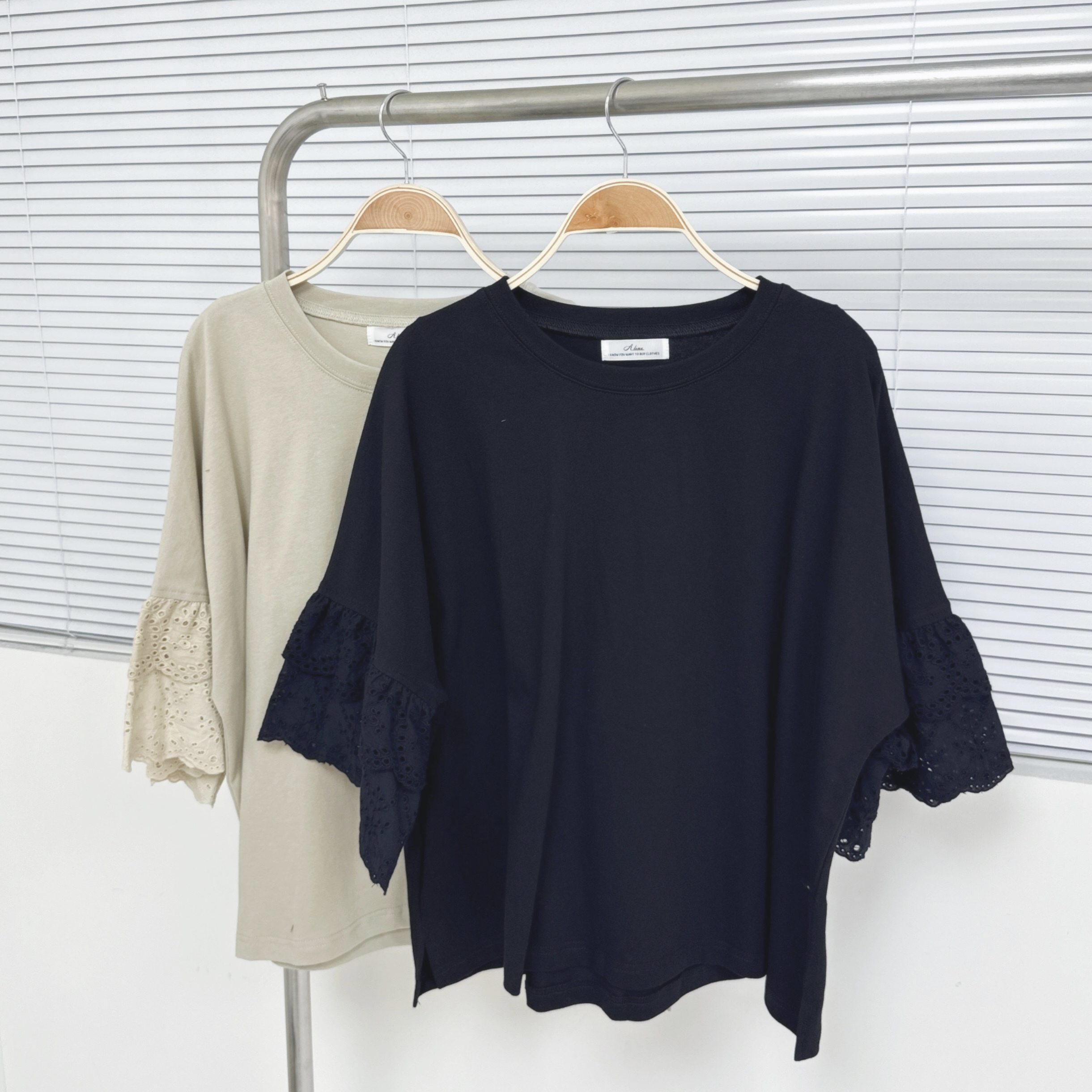 【廠家制】通花袖鬆身TOP (A22-A23)