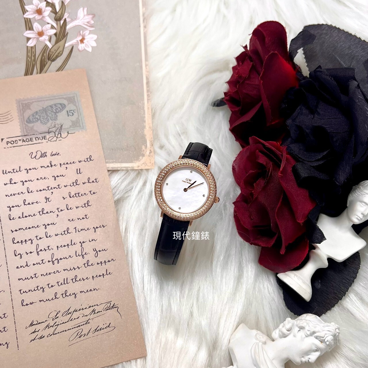 【DW Daniel Wellington】Crystalline 晶鑽錶圈💎(黑) DW00100827 32mm 現代鐘錶