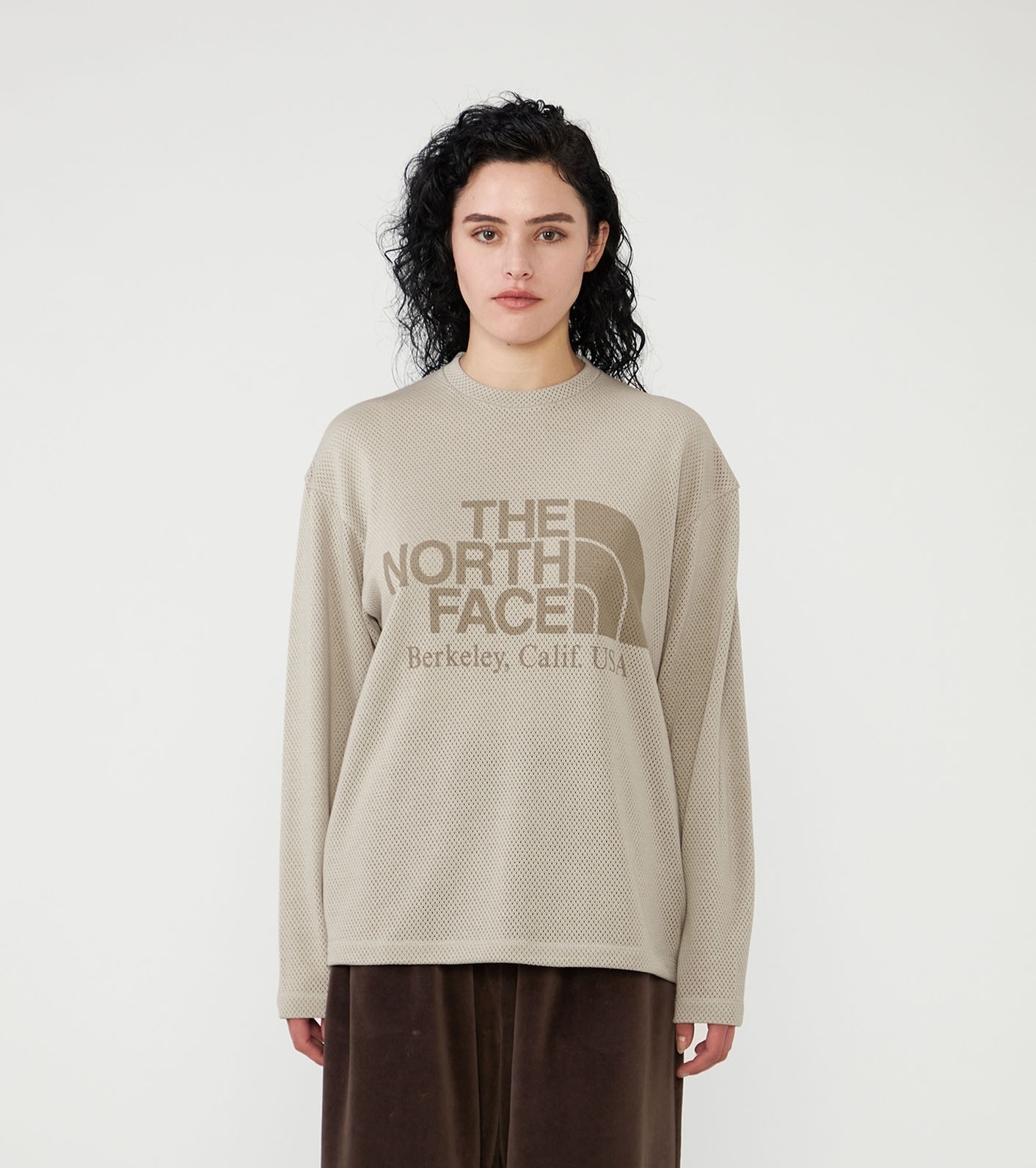 預購┃TNF 紫標 Mesh Field Long Sleeve Tee 網眼 寬版 LOGO 長T