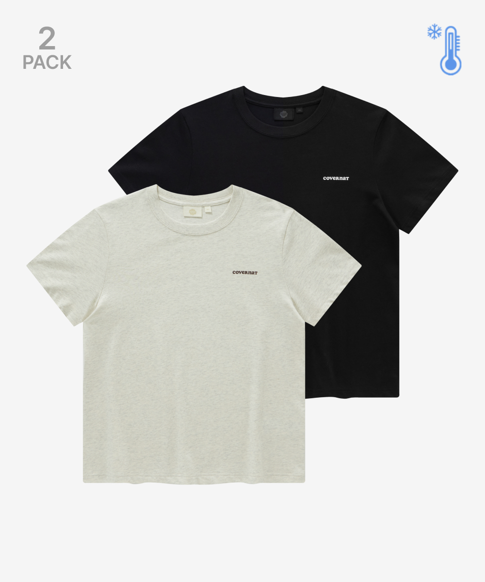 <韓國限時代購> COVERNAT WOMAN COOL COTTON ESSNITIAL 2 PACK TEE