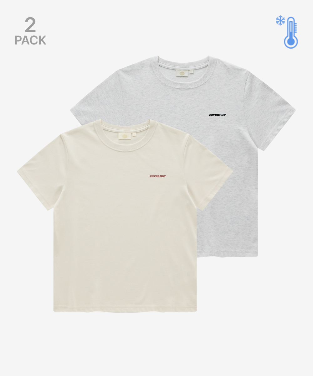 <韓國限時代購> COVERNAT WOMAN COOL COTTON ESSNITIAL 2 PACK TEE