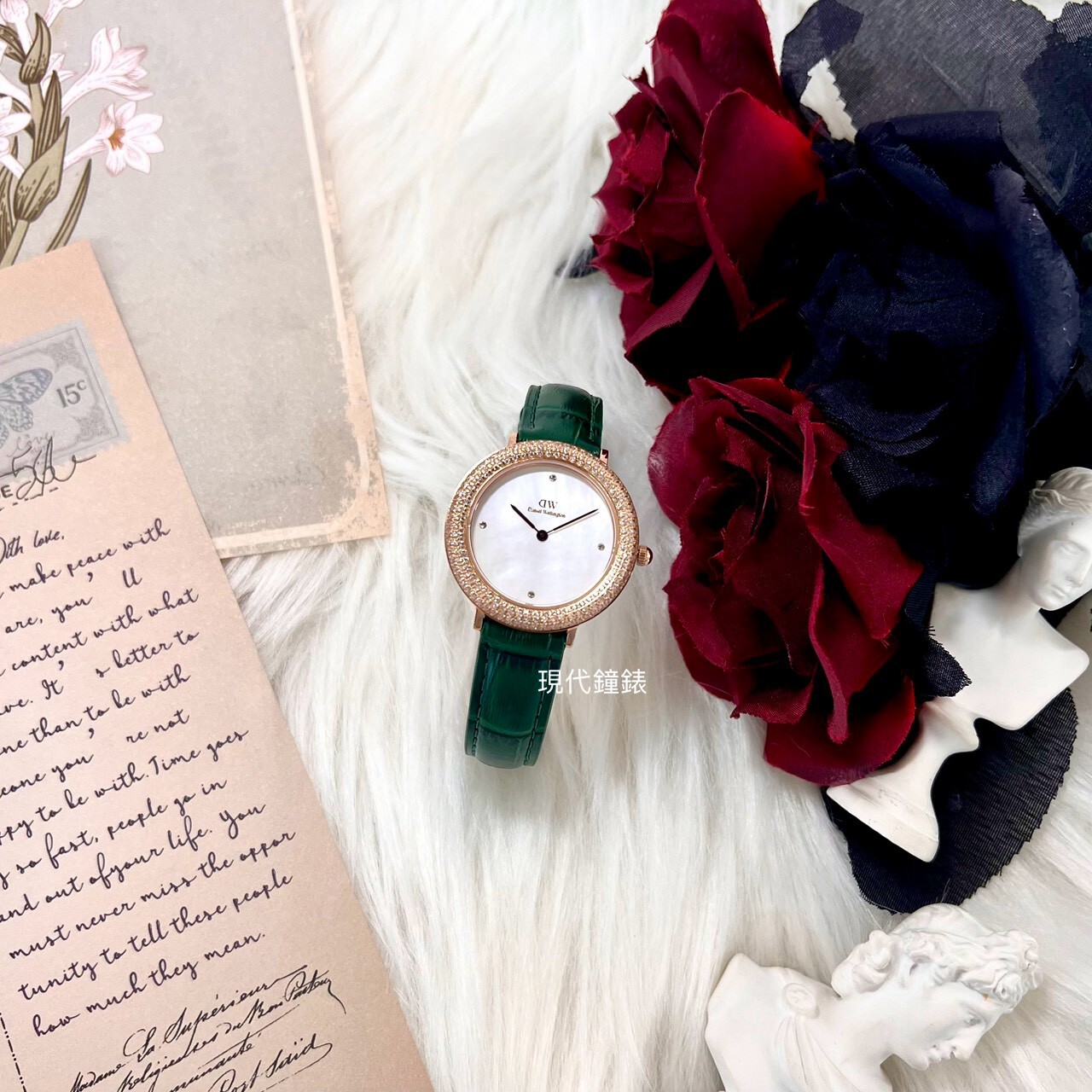 【DW Daniel Wellington】Crystalline 晶鑽錶圈💎(綠) DW00100826 32mm 現代鐘錶