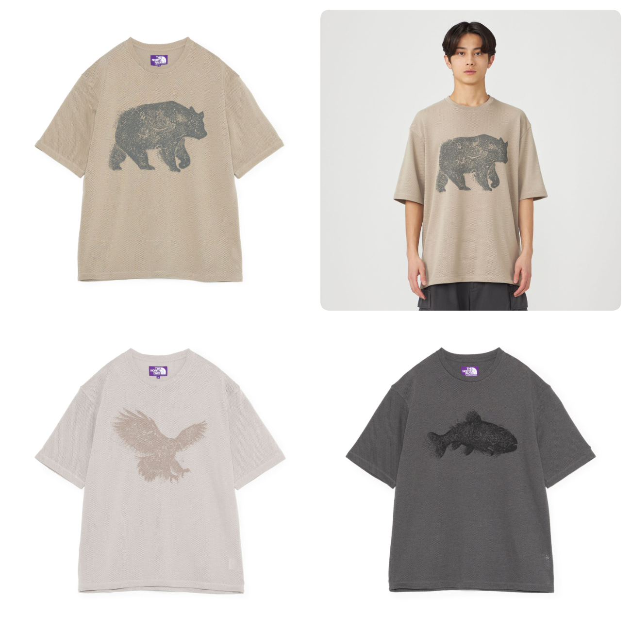 預購┃TNF 紫標 Mesh Field Tee 網眼 藝術 優勝美地 動物 短T
