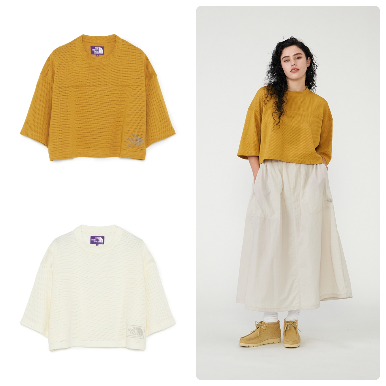 預購┃TNF 紫標 Mesh Field Cropped Tee 網眼 美式足球 短T 短版 女款