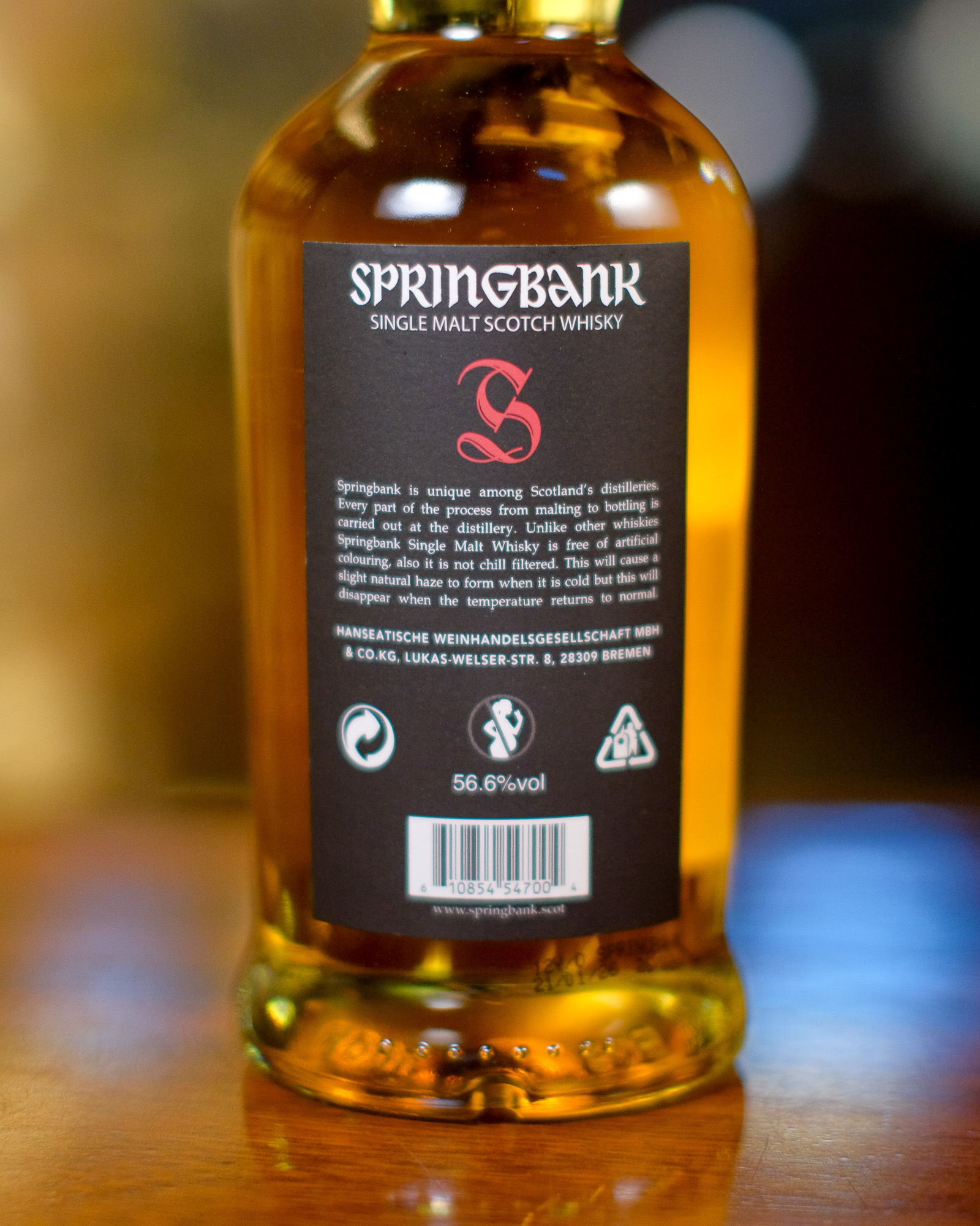 Springbank 12YO Cask Strength Batch 29 56.6%
