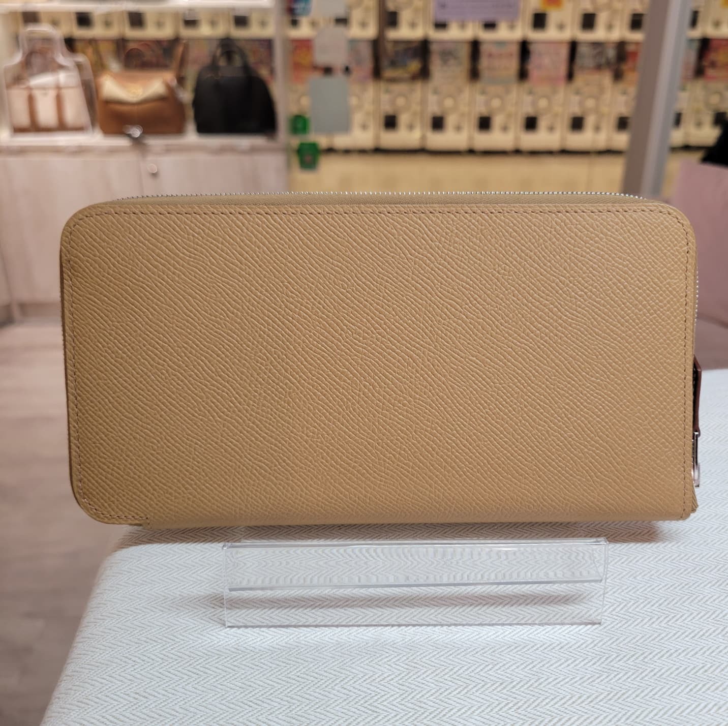 HERMES Silk in wallet Biscuit EPSOM 餅乾色