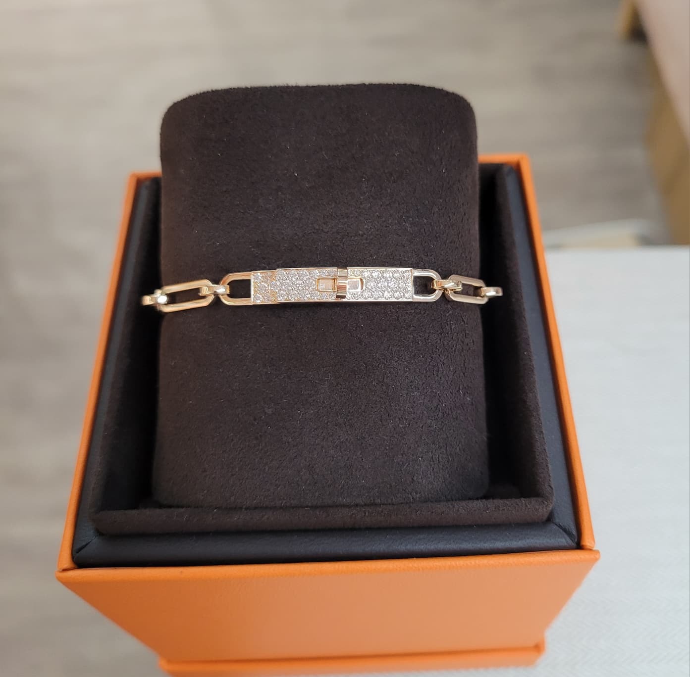 HERMES Kelly Chaine double bracelet/ choker 玫瑰金