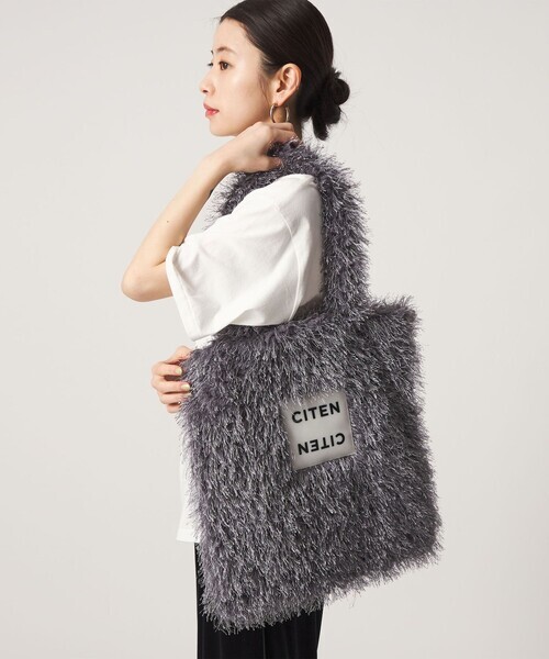 【Luxury】 CITEN 日本新款 十月發售 搶先預購 毛毛肩背包 大包 大提袋 手提肩背 素面款 簡約百搭風