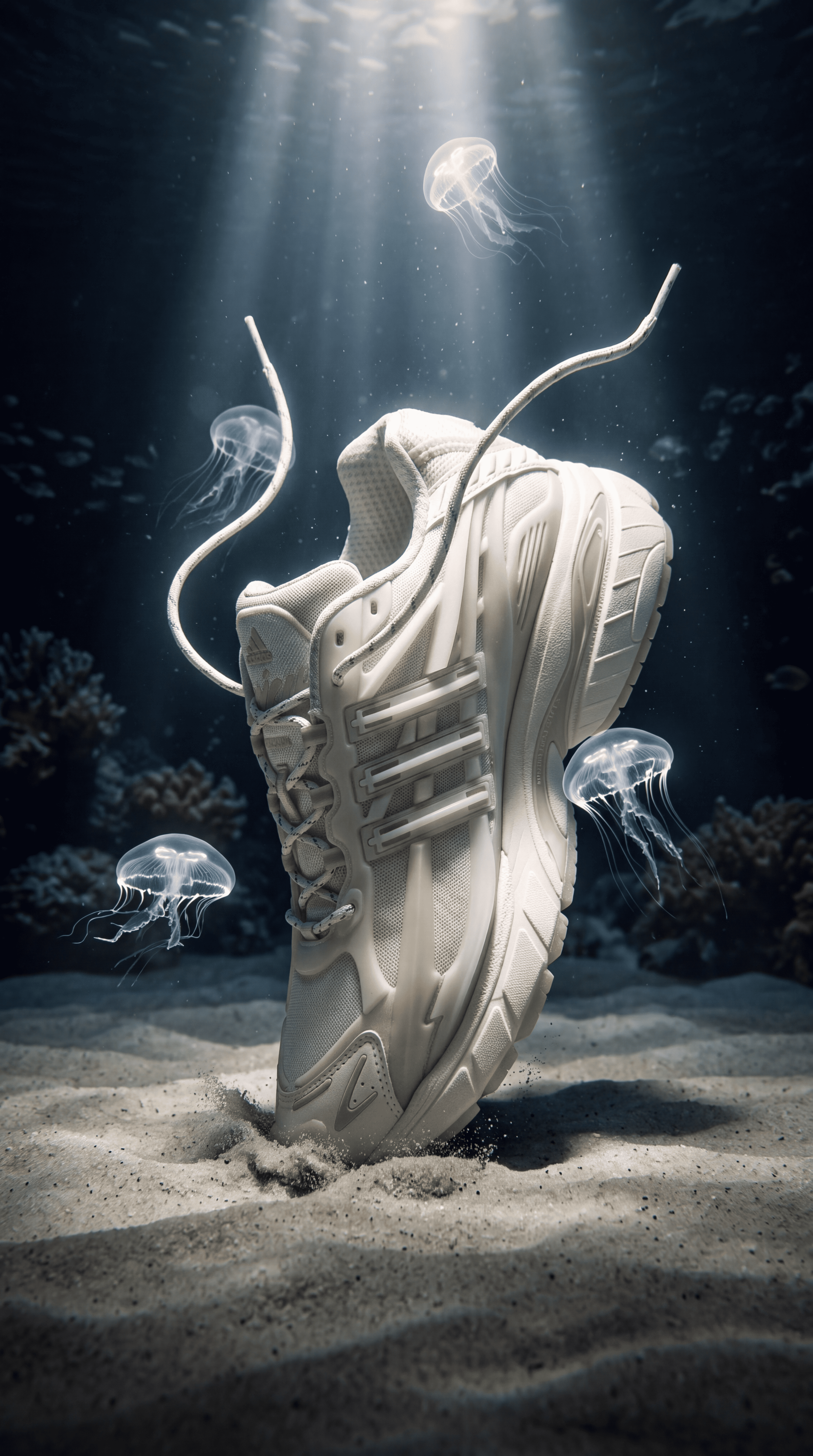 【Focus Store】預購 Pharrell Williams x adidas Adistar Jellyfish "Triple White" 米白色 KH6730