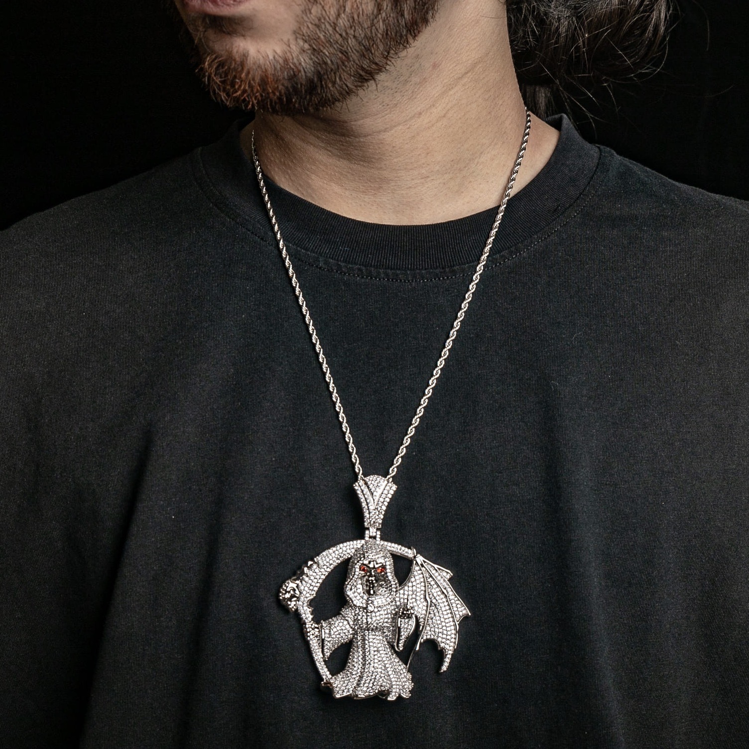 ICED THE REBELLIOUS GRIM REAPER PENDANT