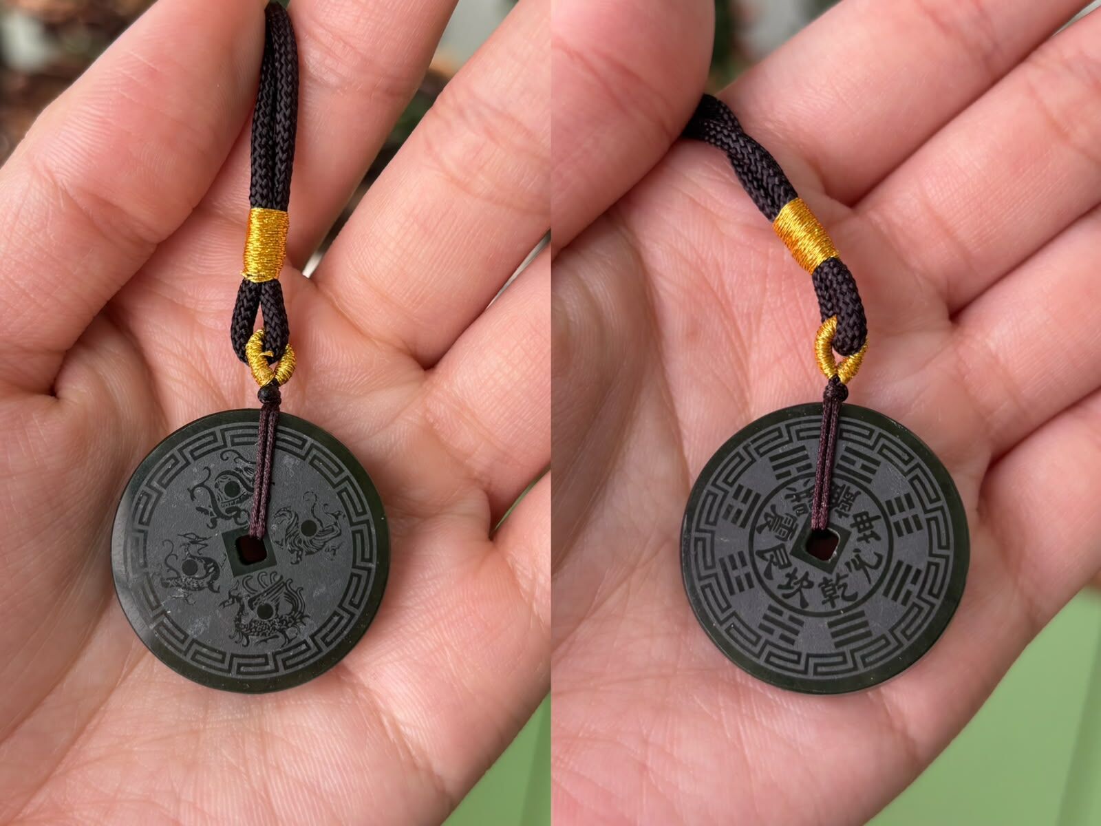AB260803-C10 北極玉四神賜財吊墜 30mm*5.2mm（9月底到貨只限尖沙咀門店自取不包郵）