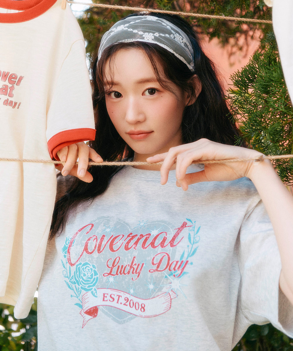<韓國限時代購> COVERNAT WOMAN OVERSIZED VINTAGE GRAPHIC TEE