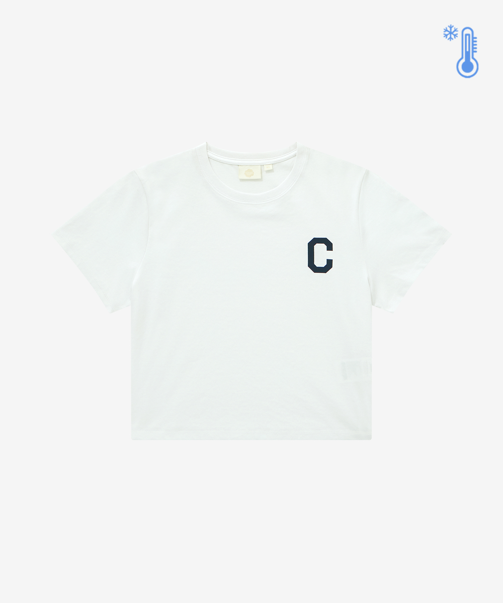 <韓國限時代購> COVERNAT WOMAN CROPPED COOL COTTON C-LOGO TEE