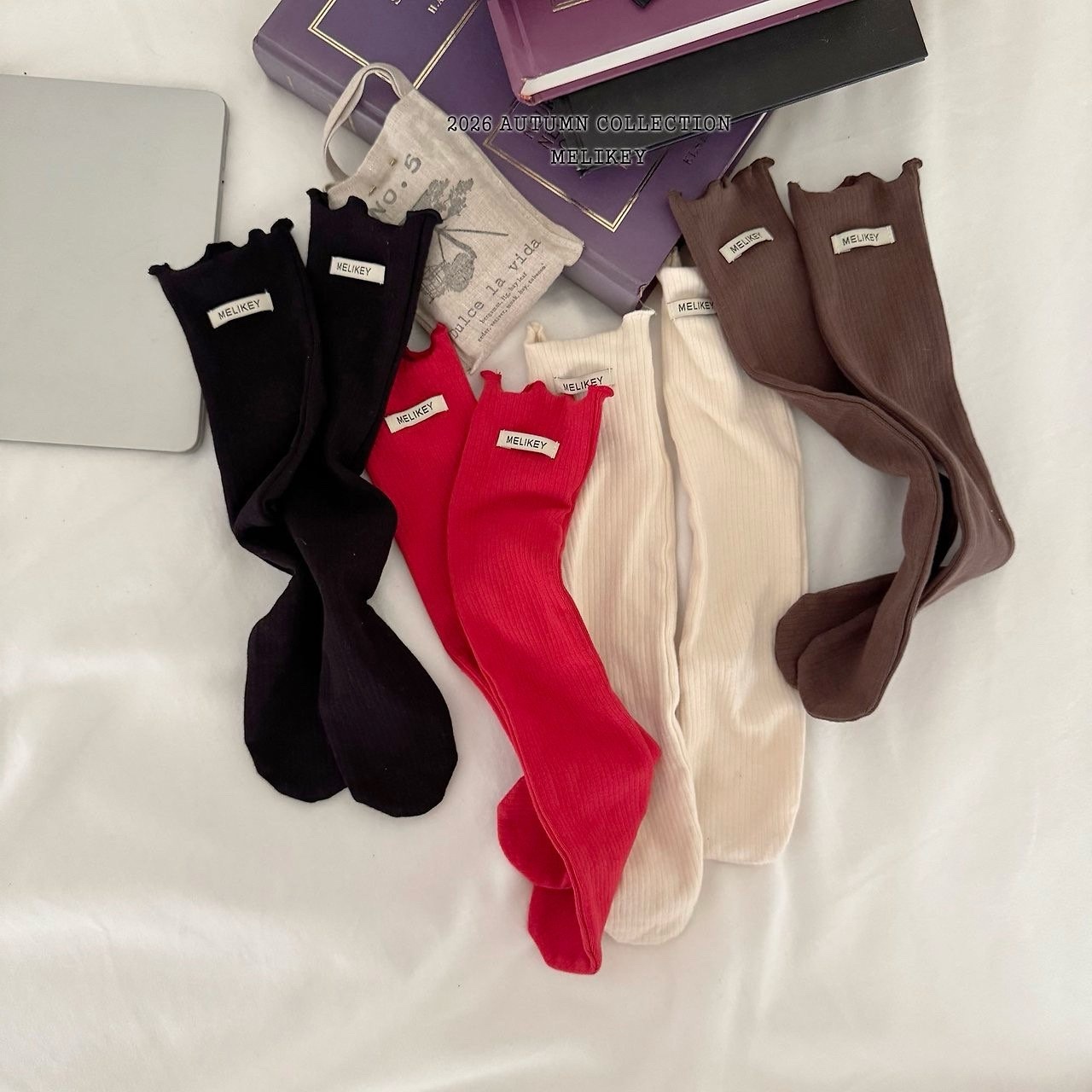 MELIKEY Basic Ribbed Socks