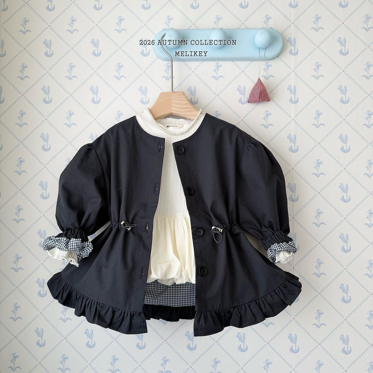 MELIKEY Momo Frill Trench Coat