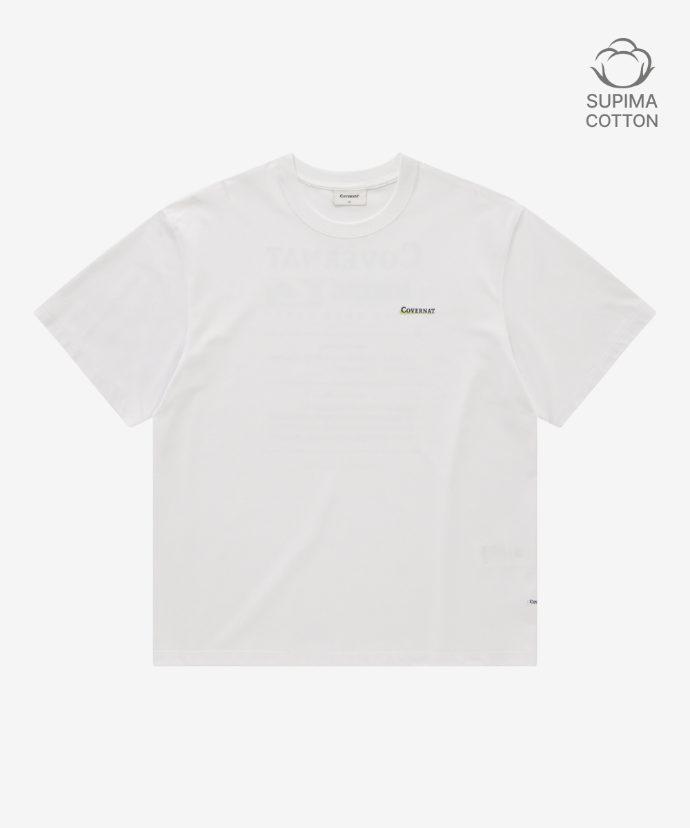 <韓國限時代購> COVERNAT SUPIMA LABEL GRAPHIC TEE