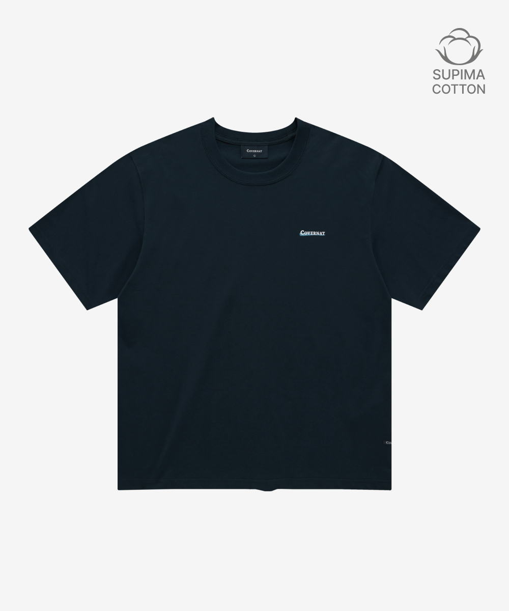 <韓國限時代購> COVERNAT SUPIMA LABEL GRAPHIC TEE