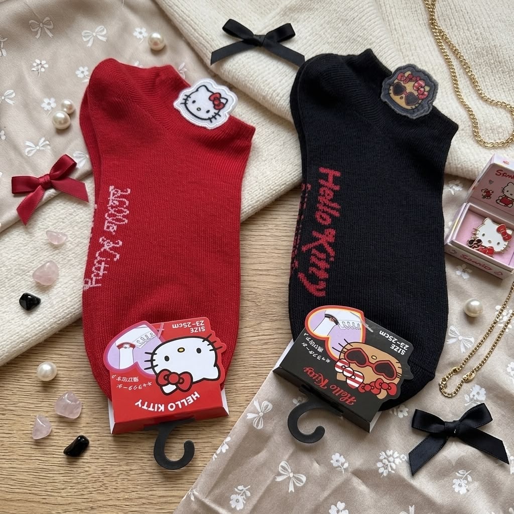 【最新發售】JP Hello Kitty 造型短襪 23-25 2038 2045 TK260803