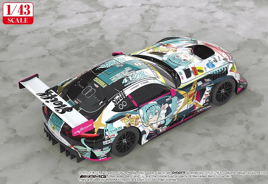 【Reissue】1/43rd Scale Good Smile Hatsune Miku AMG: 2018 Final Race Ver.