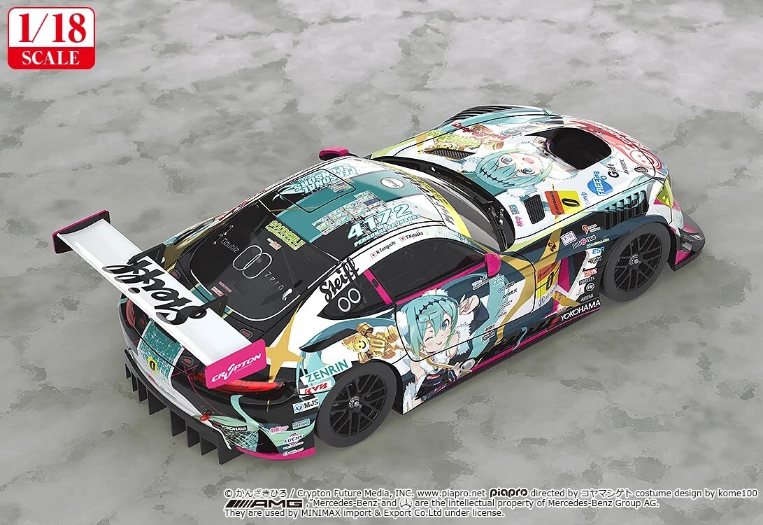 【Reissue】1/18th Scale Good Smile Hatsune Miku AMG: 2018 Final Race Ver.
