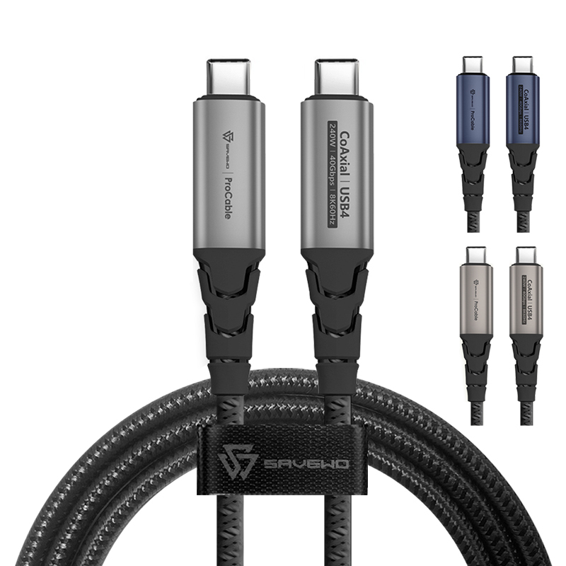 【SAVEWO 救世】2米 240W PD3.1 40Gbps USB-C 極速全能線