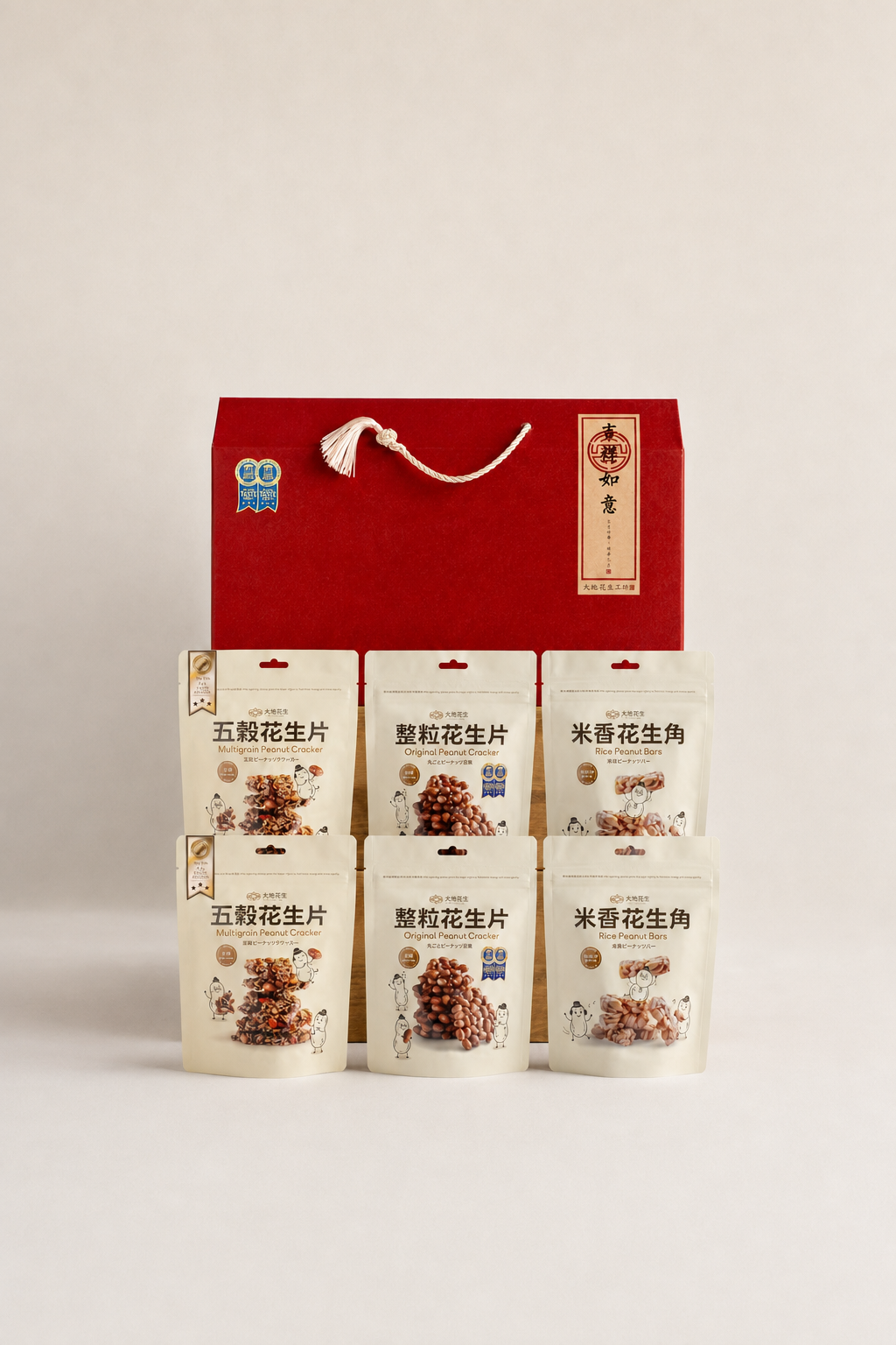 大地花生經典花生糖六入禮盒