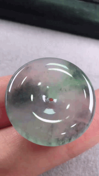 722337 翡翠冰烏雞平安扣 (25.2mm直徑)