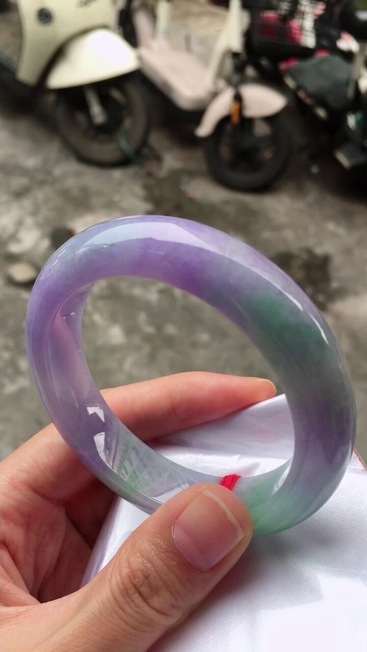 722339 54.5mm春彩正圈翡翠手鐲 (54-56)
