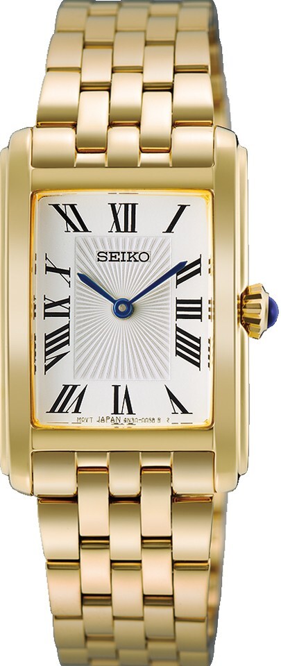 萬年鐘錶 - SEIKO  CS系列  金色羅馬經典長方形女錶 HGG001P1 / 4N30-00M0G 錶徑22MM